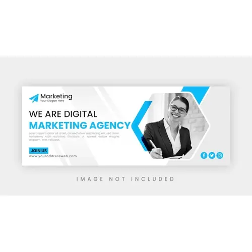 Digital marketing agency facebook cover page or Instagram web banner template