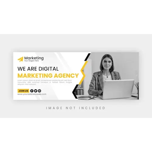 Digital marketing agency facebook cover page or Instagram web banner template