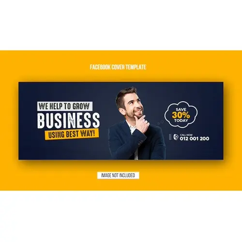 Digital marketing agency Facebook cover, social media web banner template
