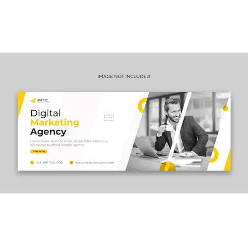 Digital marketing agency Facebook cover and web banner template