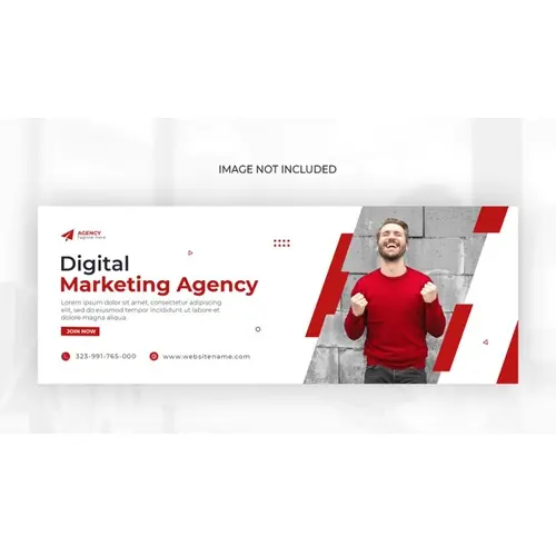 Digital marketing agency Facebook cover and web banner template