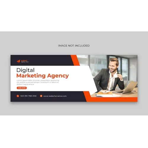 Digital marketing agency Facebook cover and web banner template