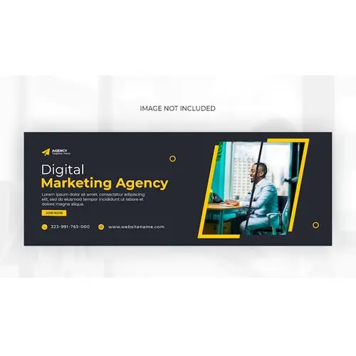Digital marketing agency Facebook cover and web banner template