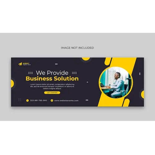 Digital marketing agency Facebook cover and web banner template