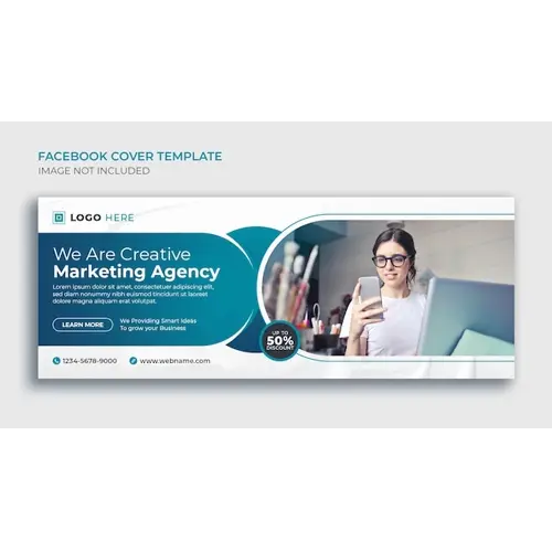 Digital marketing agency facebook timeline cover social media web banner template