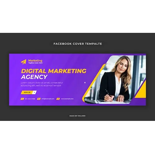 Digital Marketing agency modern facebook cover template