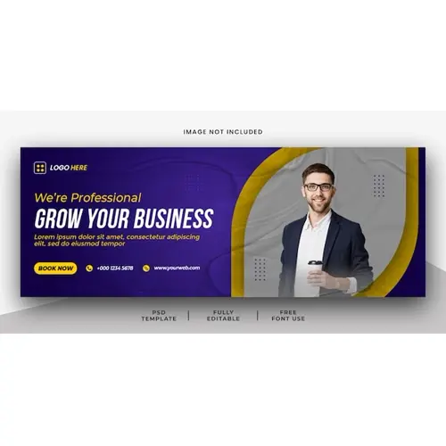 Digital Marketing Agency Social Media Facebook Cover Banner Template