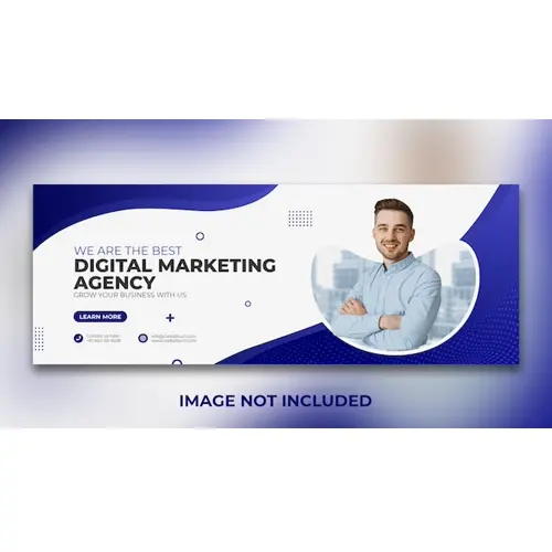 Digital marketing agency social media Facebook cover design template