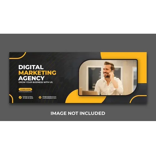 Digital marketing agency social media Facebook cover design template