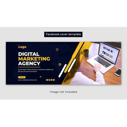 Digital marketing agency social media Facebook cover post template design