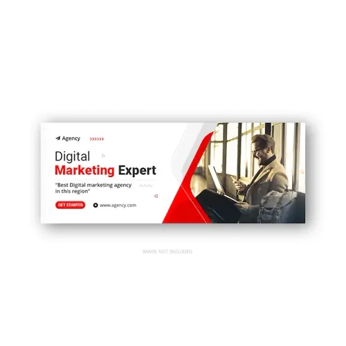 Digital marketing agency social media Facebook cover template