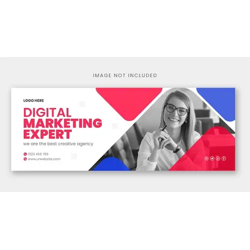 Digital marketing agency social media facebook cover or web banner design template premium Psd