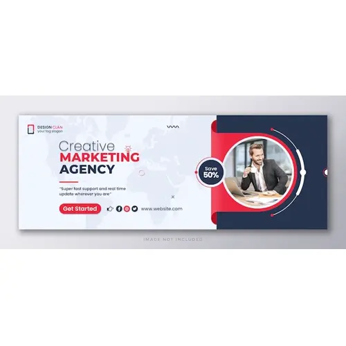 Digital marketing agency social media facebook cover and web banner template