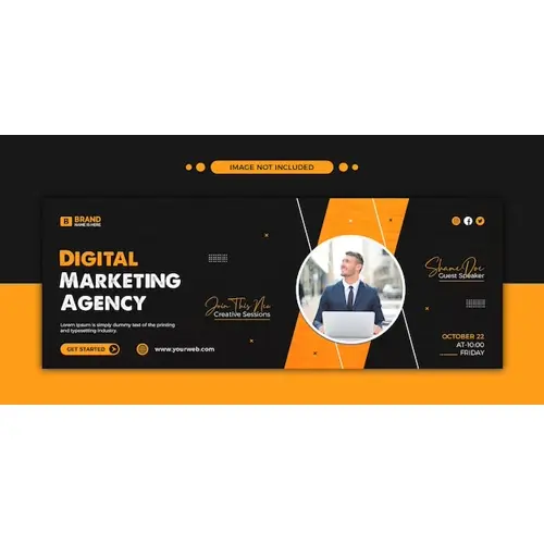 Digital marketing agency social media or facebook timeline cover and web template
