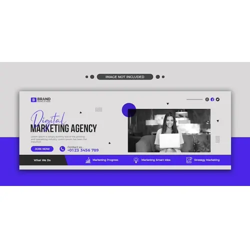 Digital marketing agency social media or facebook timeline cover and web template