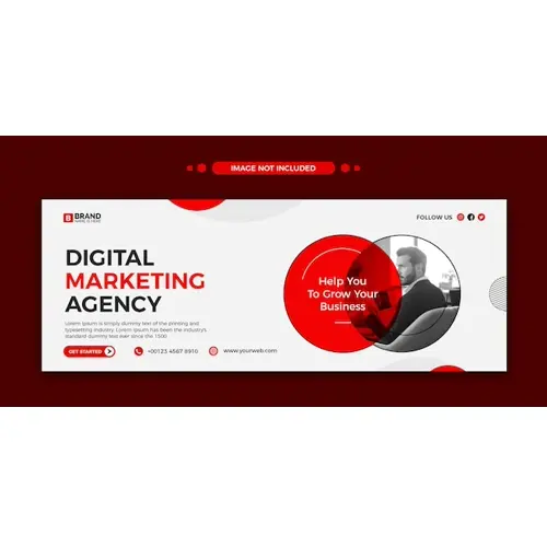 Digital marketing agency social media or facebook timeline cover and web template