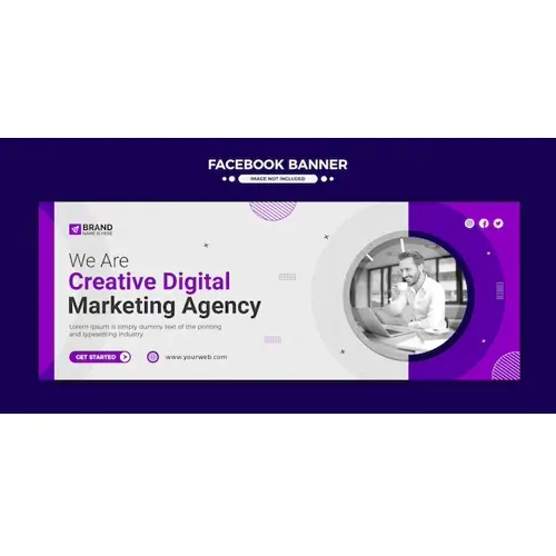 Digital marketing agency social media or facebook timeline cover and web template