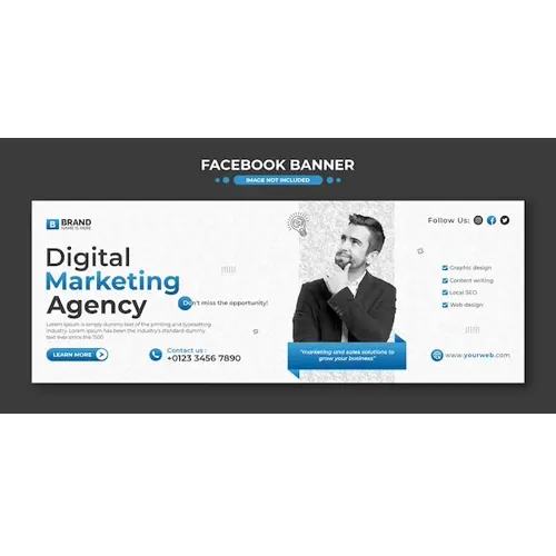 Digital marketing agency social media or facebook timeline cover and web template