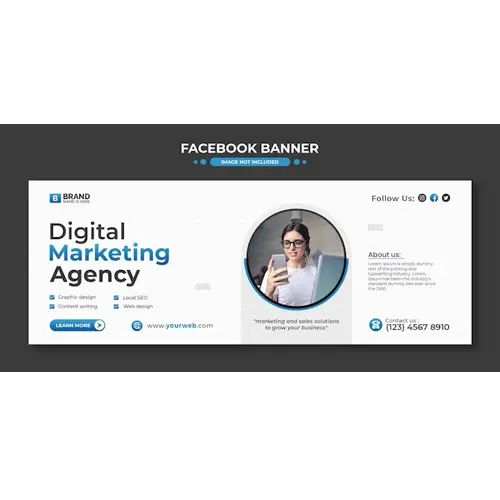 Digital marketing agency social media or facebook timeline cover and web template