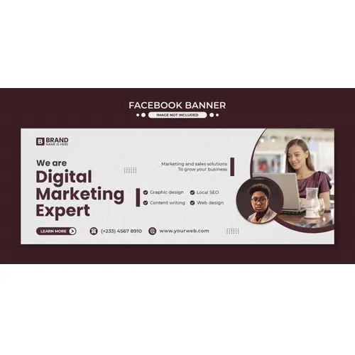 Digital marketing agency social media instagram web banner or facebook cover template