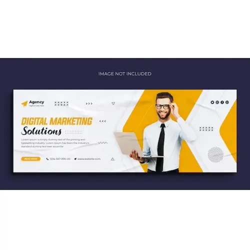 Digital marketing agency social media Instagram web banner or Facebook cover template