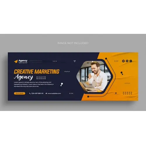 Digital marketing agency social media Instagram web banner or Facebook cover template
