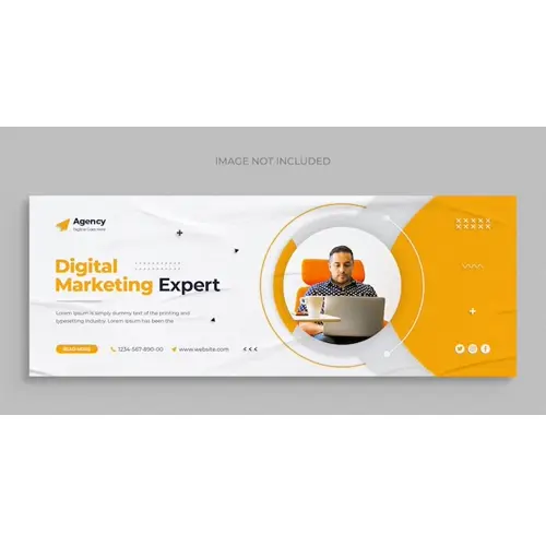 Digital marketing agency social media Instagram web banner or Facebook cover template