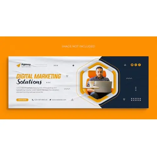 Digital marketing agency social media Instagram web banner or Facebook cover template