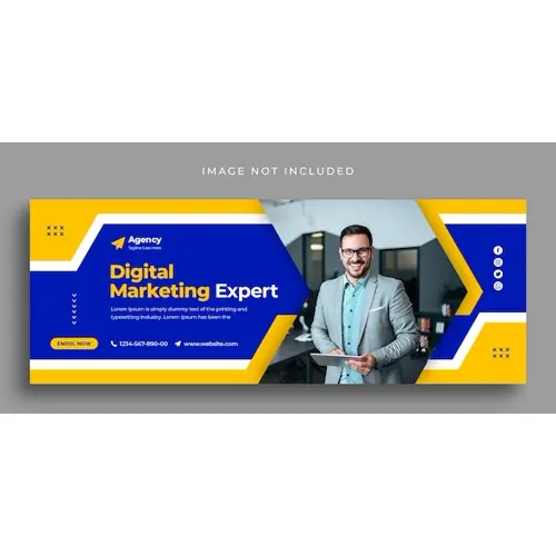 Digital marketing agency social media post, web banner, or Facebook cover template