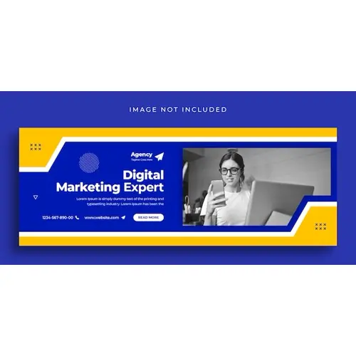 Digital marketing agency social media post, web banner, or Facebook cover template