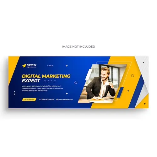 Digital marketing agency social media post, web banner, or Facebook cover template
