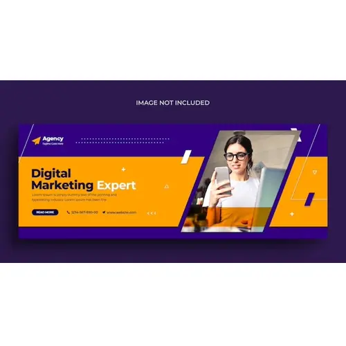 Digital marketing agency social media post, web banner, or Facebook cover template