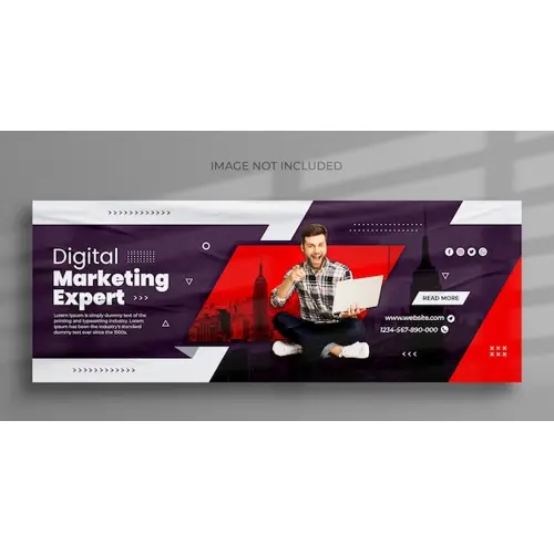 Digital marketing agency social media post web banner or facebook cover template