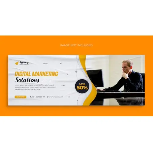 Digital marketing agency social media web banner flyer and Facebook cover photo design template