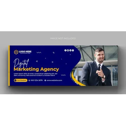 Digital marketing agency social media web banner flyer and facebook cover photo design template