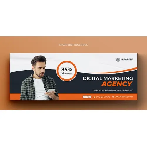 Digital marketing agency social media web banner flyer and facebook cover photo design template