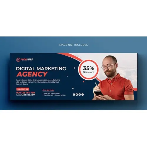 Digital marketing agency social media web banner flyer and facebook cover photo design template