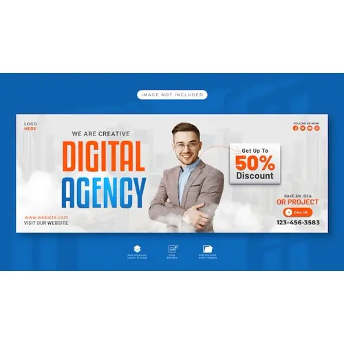 Digital marketing agency web banner or facebook cover design