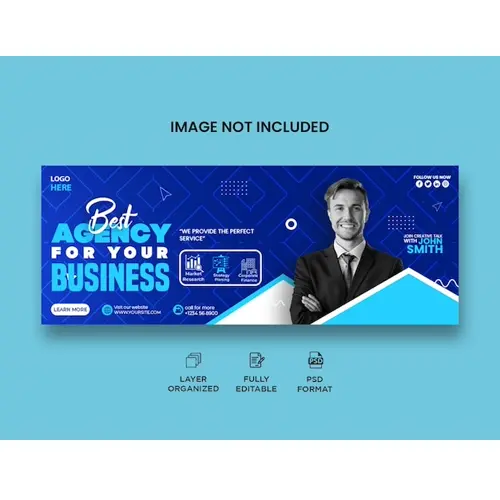 Digital marketing agency webinar and corporate Facebook cover template