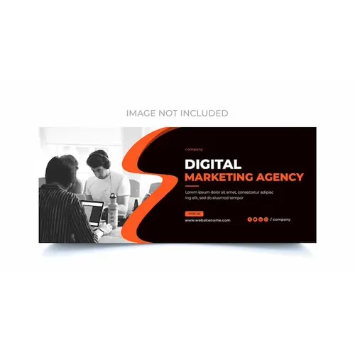 Digital marketing Banner for Facebook cover photo template PSD