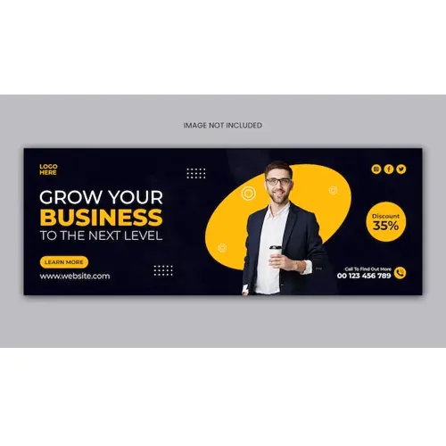 Digital marketing business agency Facebook cover or web banner template