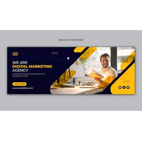 Digital marketing business agency Facebook cover or web banner template