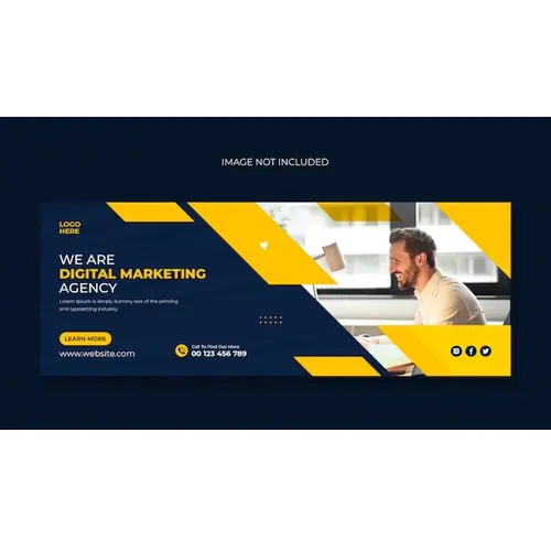Digital marketing business agency facebook cover or web banner template