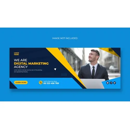 Digital marketing business agency facebook cover or web banner template
