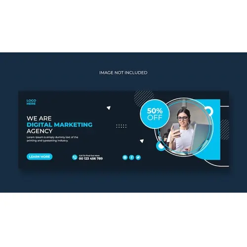 Digital marketing business agency facebook cover or web banner template
