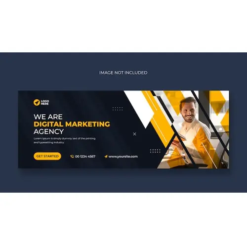 Digital marketing business agency facebook cover or web banner template