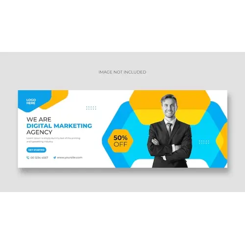 Digital marketing business agency facebook cover or web banner template