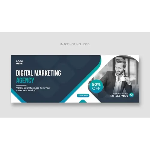 Digital marketing business agency facebook cover or web banner template