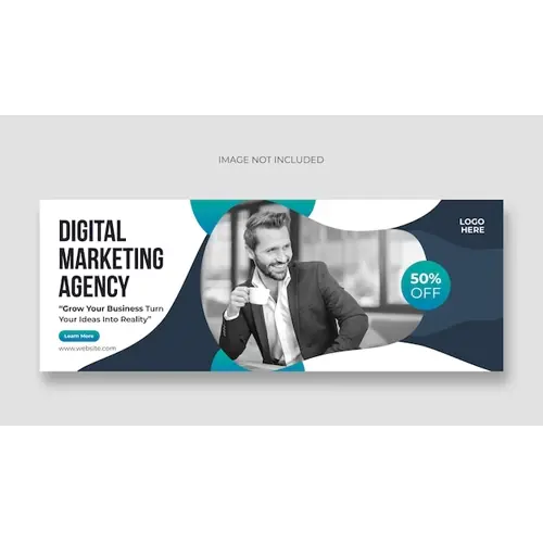 Digital marketing business agency facebook cover or web banner template