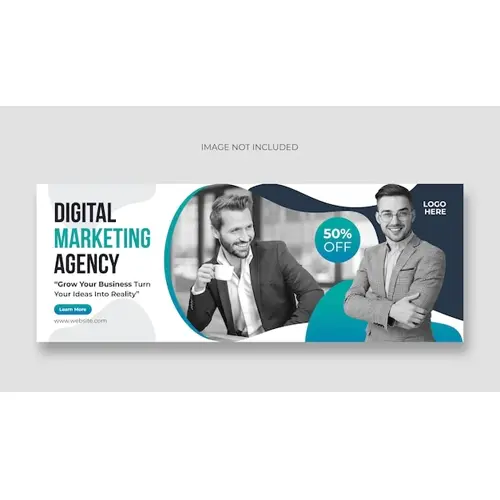 Digital marketing business agency facebook cover or web banner template